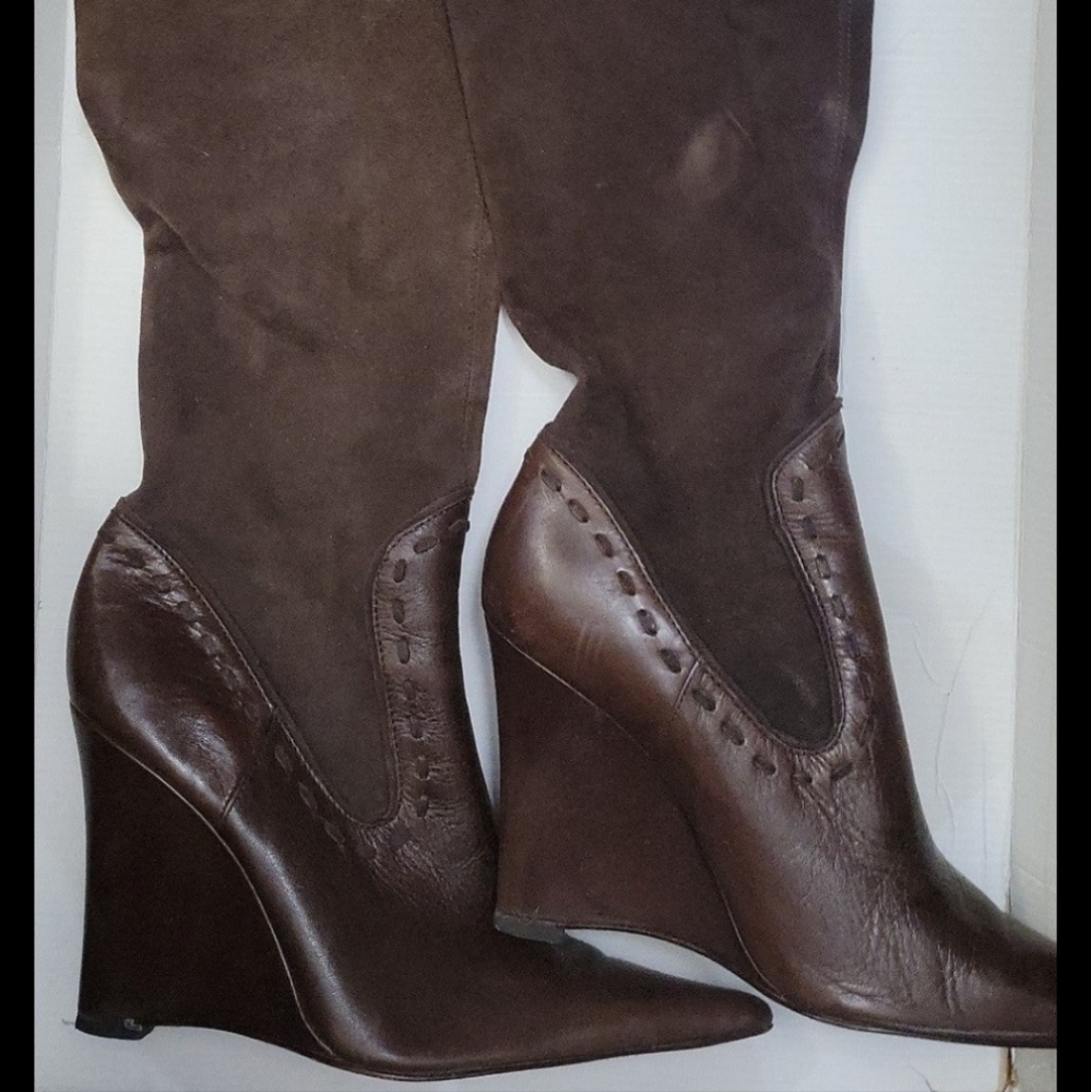 Charles David suede and leather boots size 6